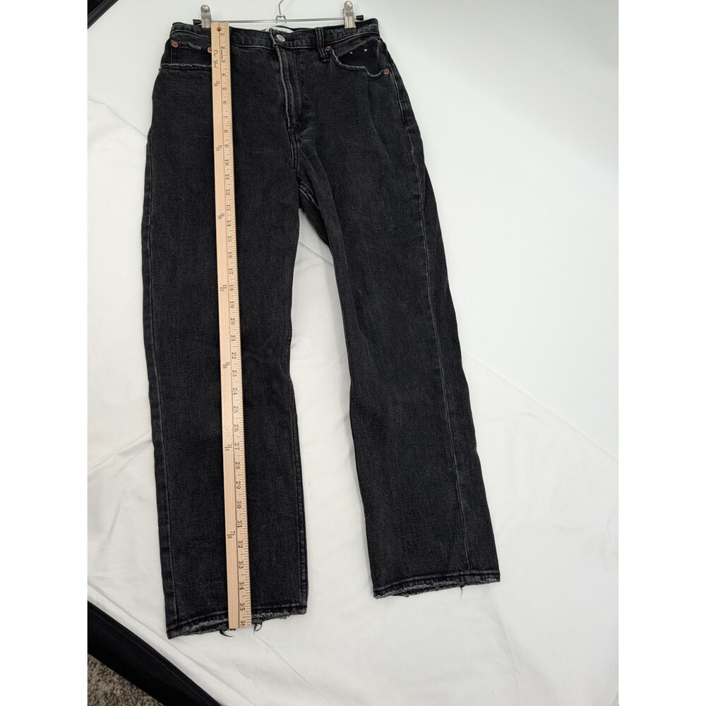 Abercrombie & Fitch The Ankle Straight Ultra High Rise Curve Love 27/4 Black - Picture 3 of 9